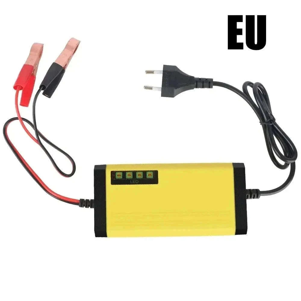 12V Car Battery Charger with Smart Repair and LCD Display-US Plug
