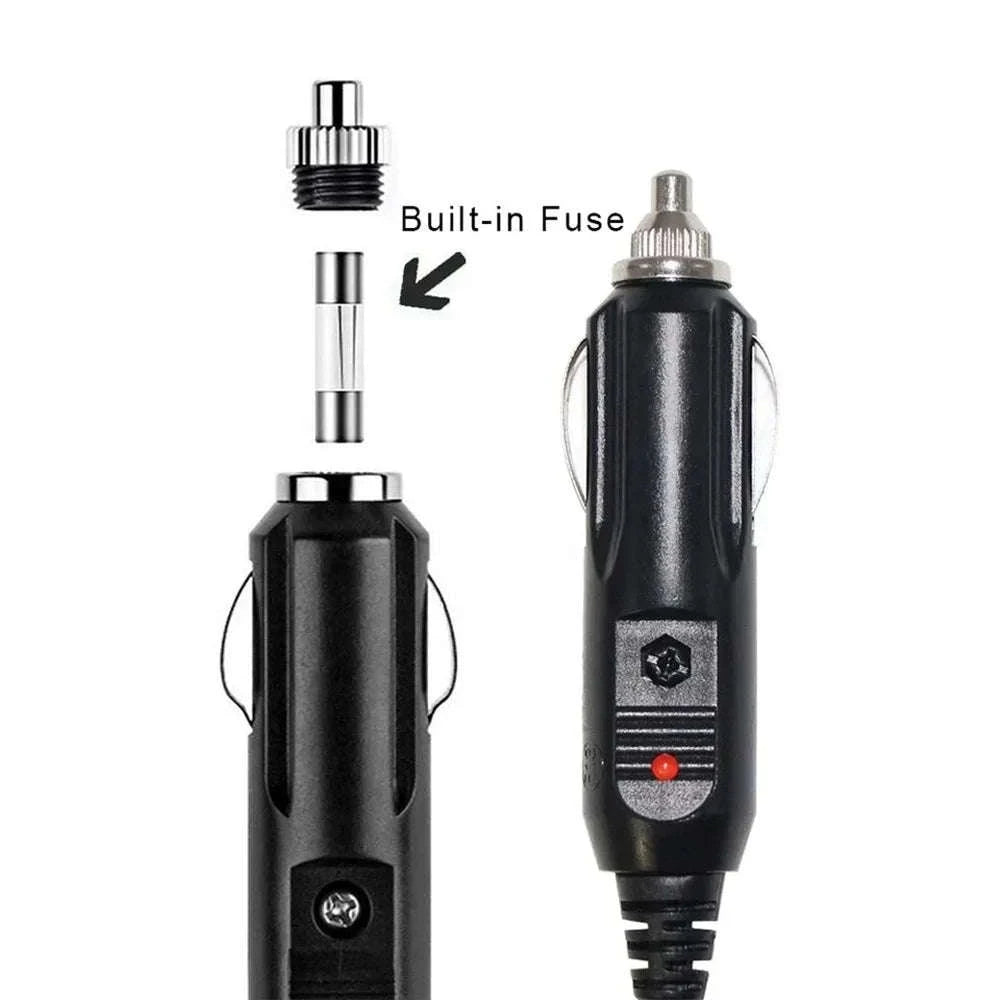 12V Car Cigarette Lighter Extension Cable with Indicator-Germany / 2M