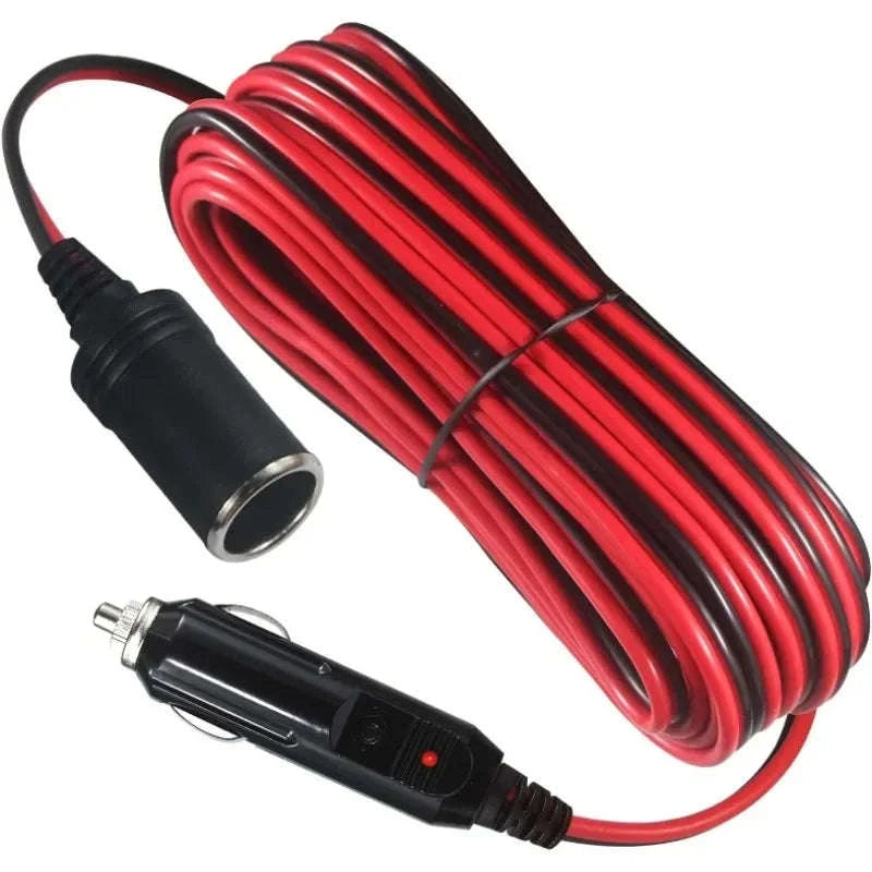 12V Car Cigarette Lighter Extension Cable with Indicator-Germany / 2M