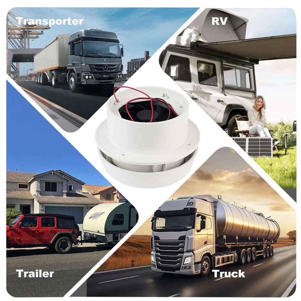 12V Car Exhaust Fan for RV Camper Trailer Ventilation-Silent fan