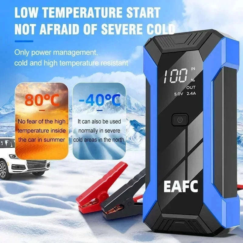 12V Car Jump Starter 1200A Booster with Power Bank and LED Light-2000A with Box / United States