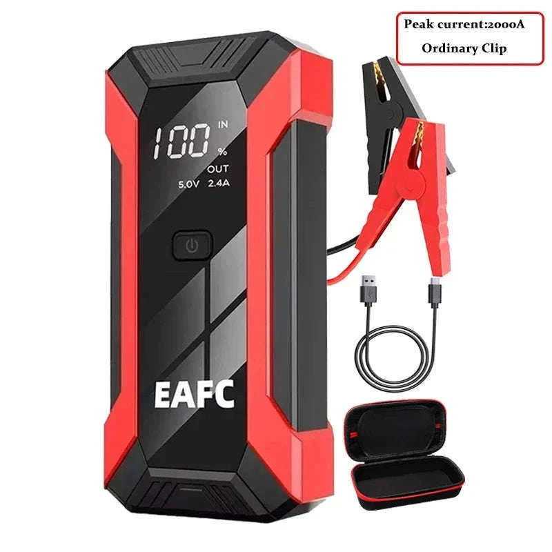 12V Car Jump Starter 1200A Booster with Power Bank and LED Light-2000A with Box / United States