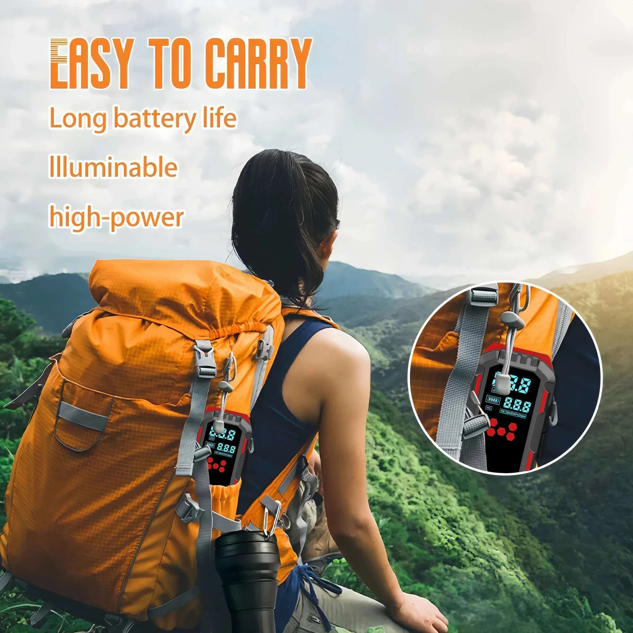 12V Car Jump Starter & Air Compressor with 150 PSI and USB Power-New red Machine / China Mainland