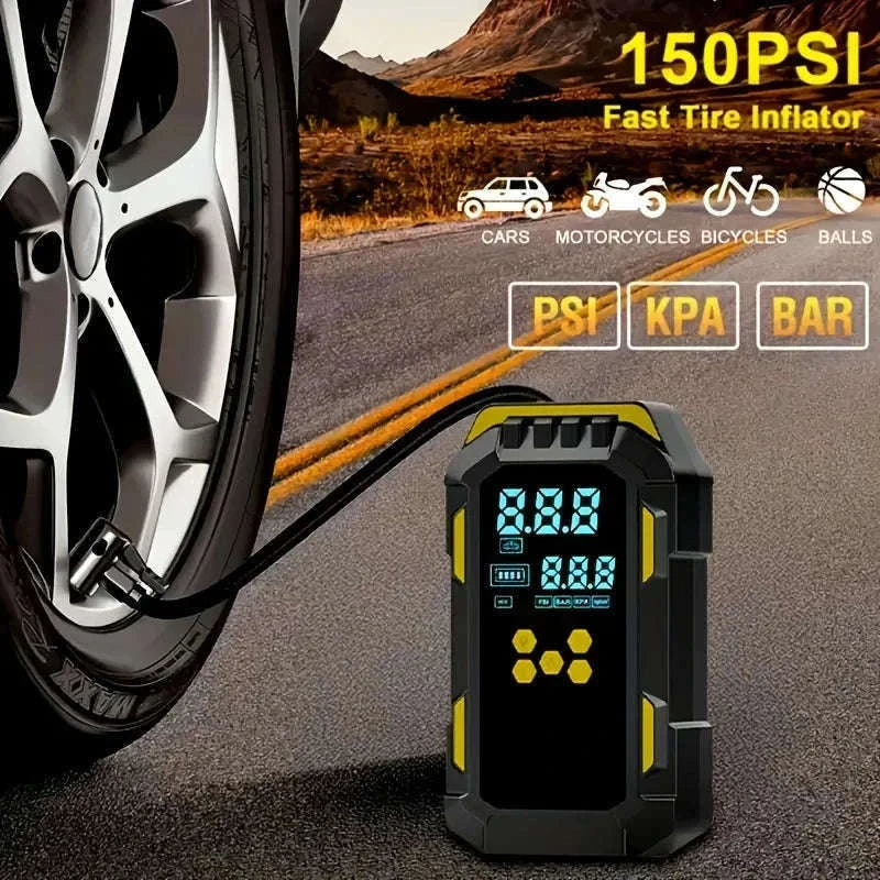12V Car Jump Starter & Air Compressor with 150 PSI and USB Power-New red Machine / China Mainland