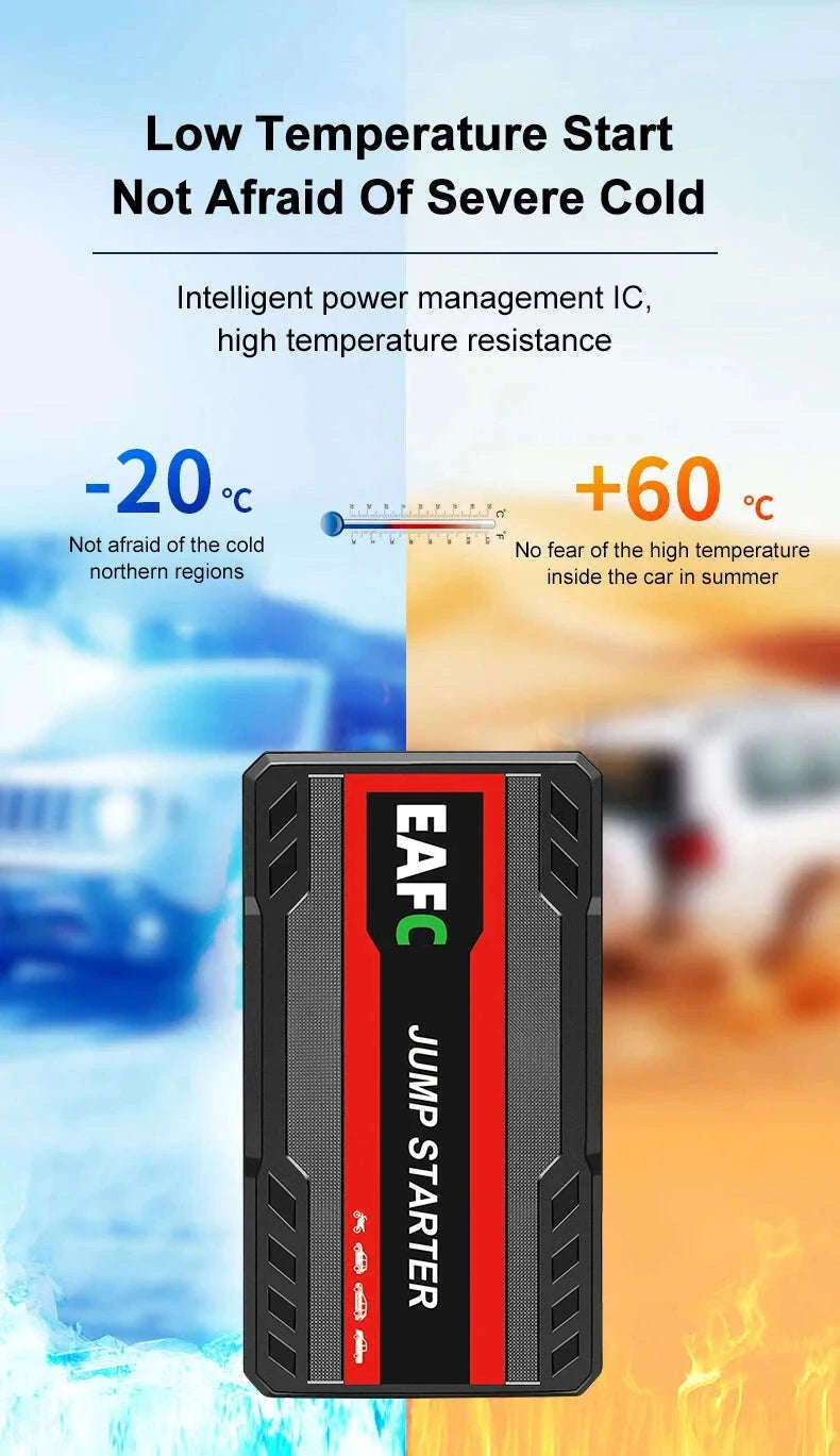 12V Car Jump Starter with USB Charging and LED Light-2000A with Box / UNITED KINGDOM