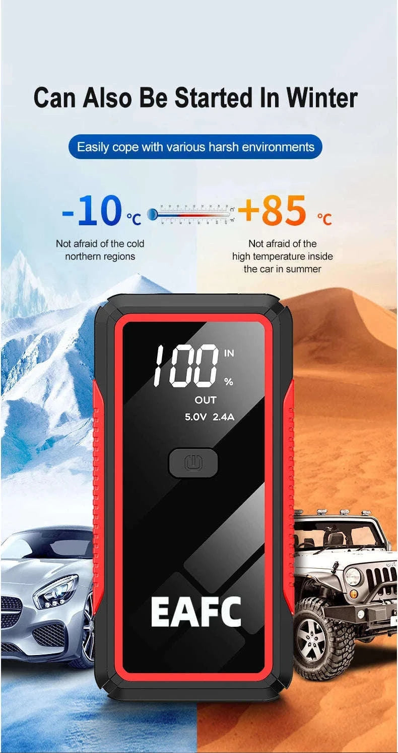 12V Car Jump Starter with USB Charging and LED Light-2000A with Box / UNITED KINGDOM
