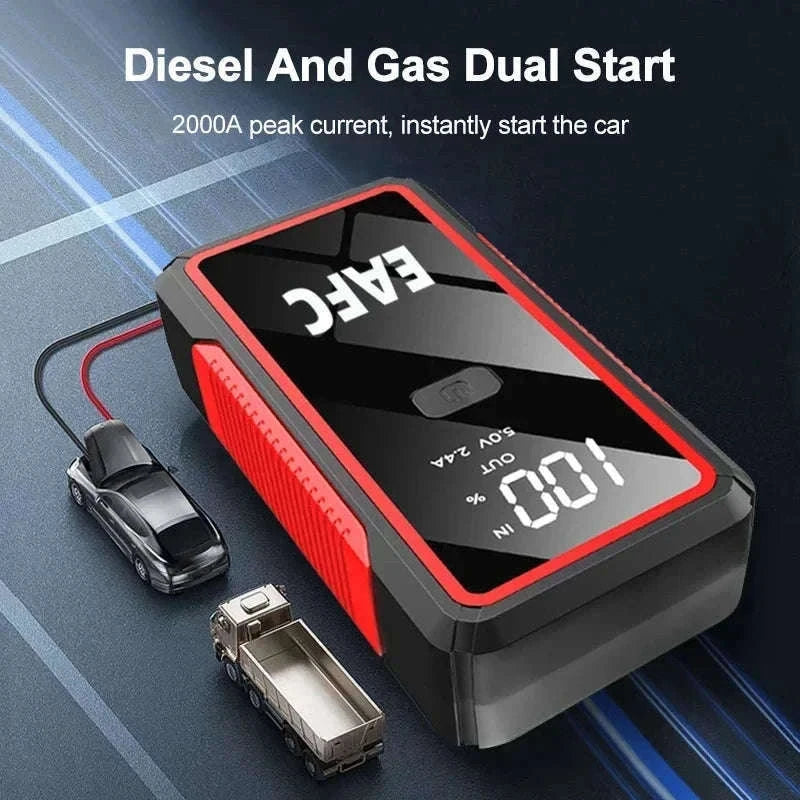 12V Car Jump Starter with USB Charging and LED Light-2000A with Box / UNITED KINGDOM