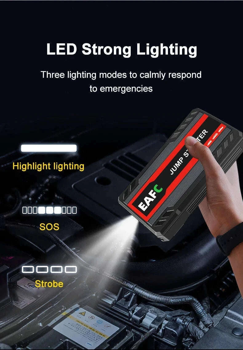 12V Car Jump Starter with USB Charging and LED Light-2000A with Box / UNITED KINGDOM