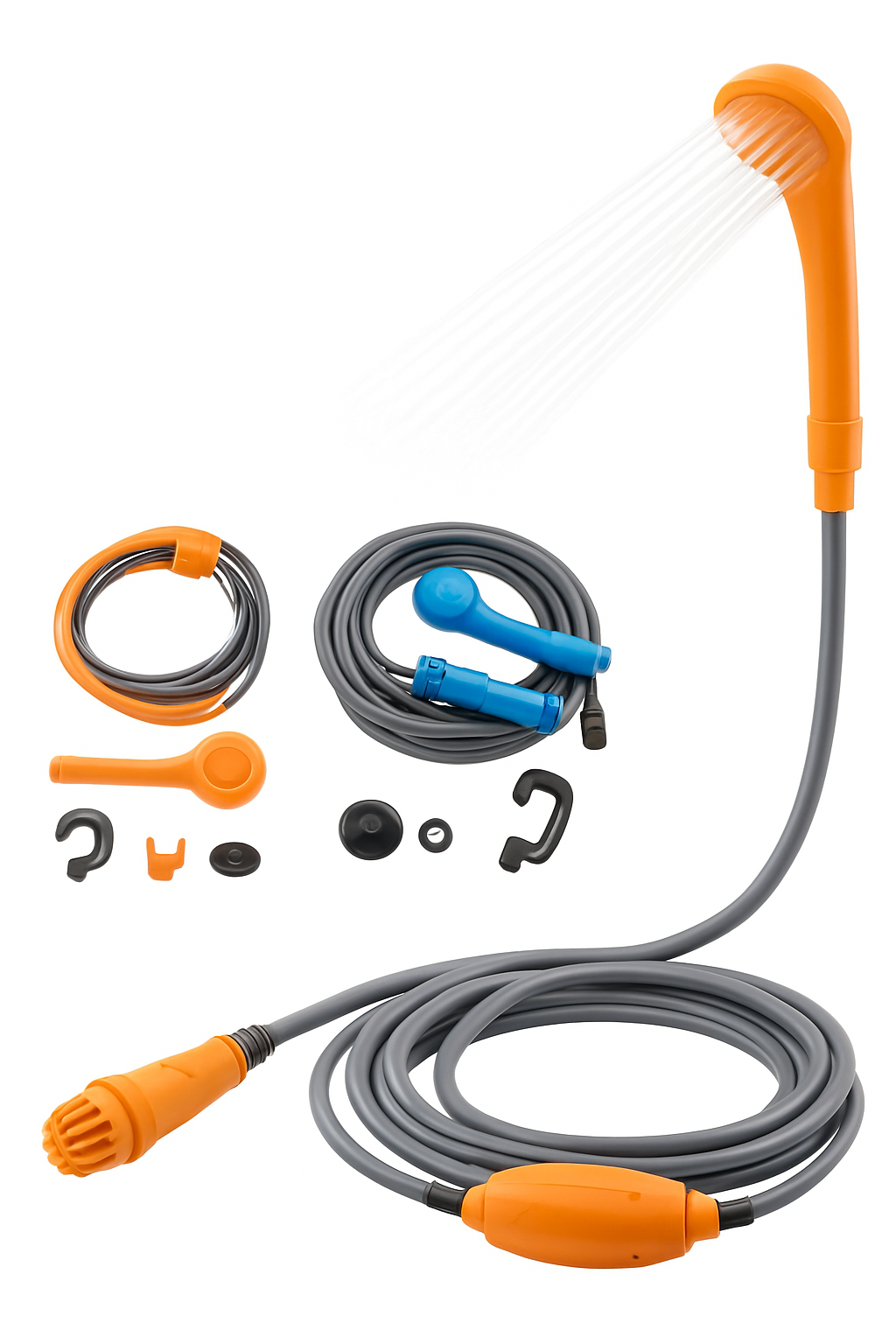 12V Car Shower Kit Portable High Pressure Water Cleaner with Cigarette Lighter Plug Outdoor Camping Wash Tool