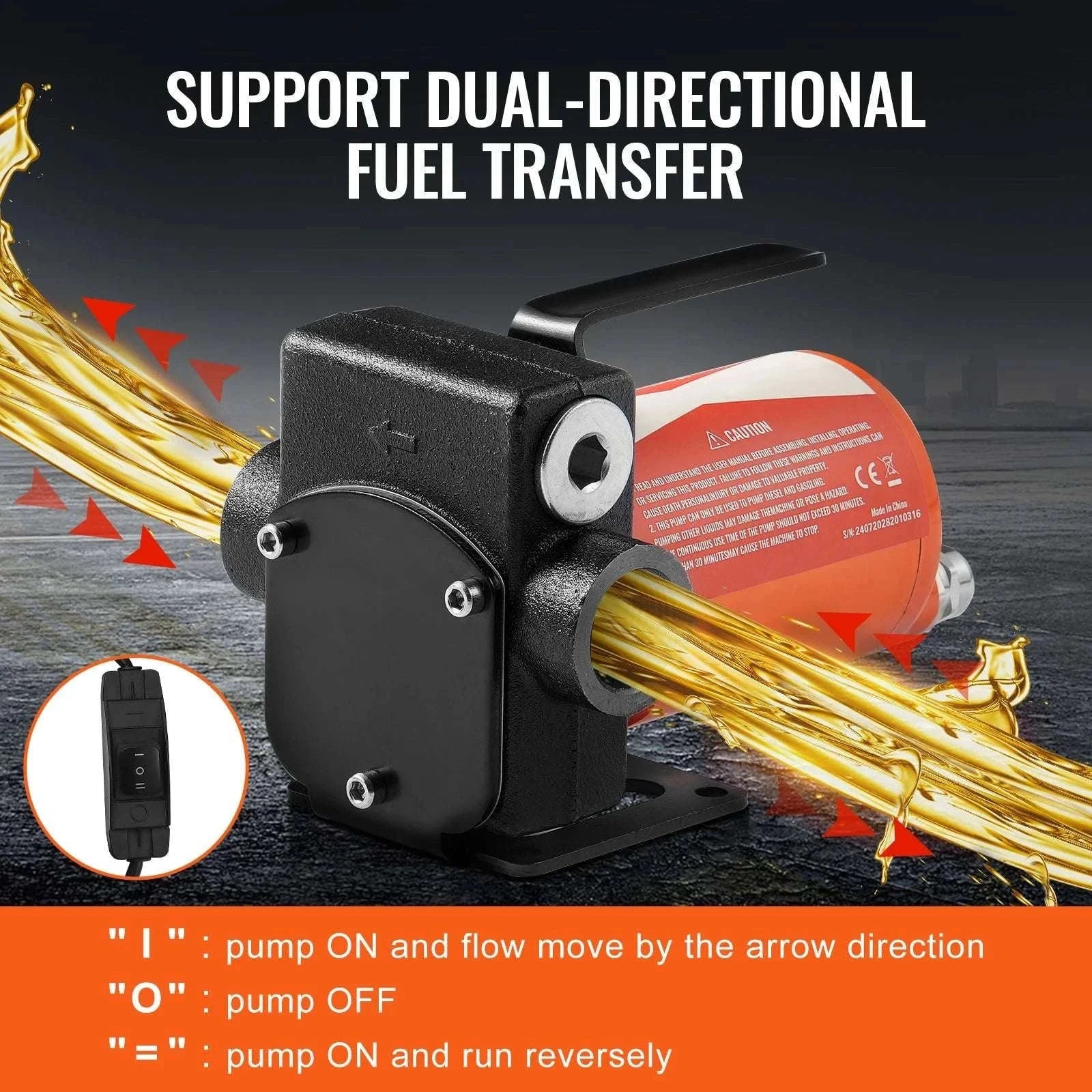 12V DC Fuel Transfer Pump 5–15 GPM Portable Diesel Gas Pump-15GPM Portable Set / EU / france