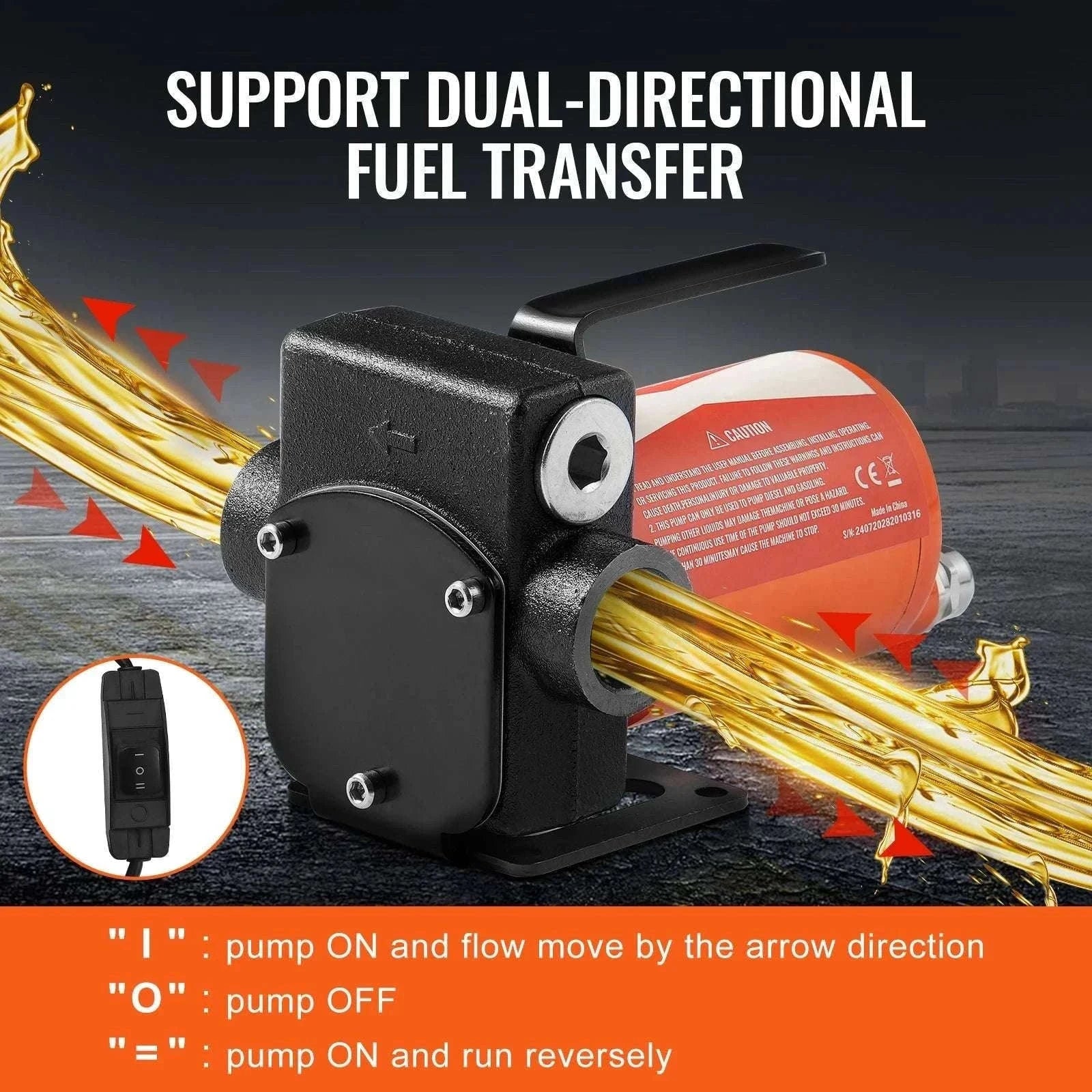12V DC Fuel Transfer Pump 5–15 GPM Portable Diesel Gas Pump-15GPM Portable Set / EU / france