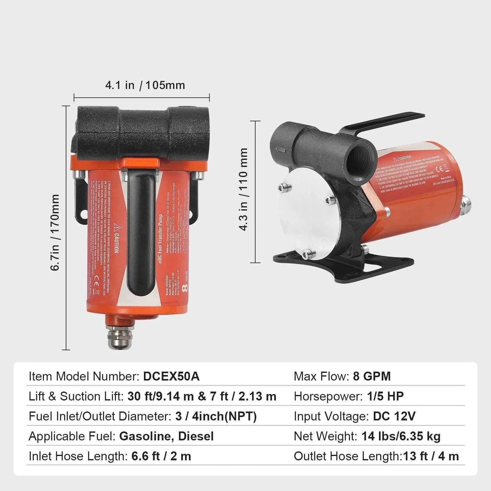 12V DC Fuel Transfer Pump 5–15 GPM Portable Diesel Gas Pump-15GPM Portable Set / EU / france