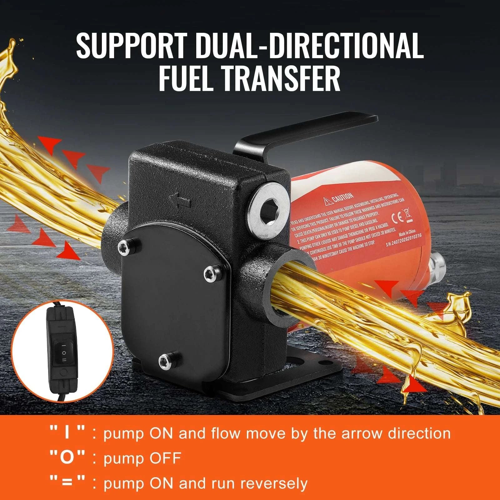 12V DC Fuel Transfer Pump 5–15 GPM Portable Diesel Gas Pump-15GPM Portable Set / EU / france