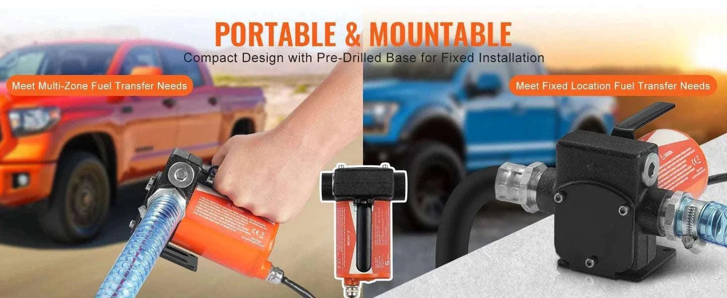 12V DC Fuel Transfer Pump 5–15 GPM Portable Diesel Gas Pump-15GPM Portable Set / EU / france