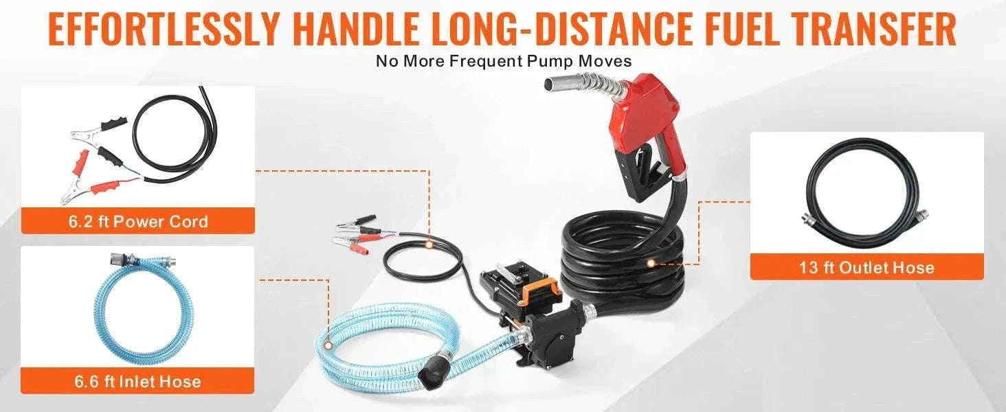12V DC Fuel Transfer Pump 5–15 GPM Portable Diesel Gas Pump-15GPM Portable Set / EU / france