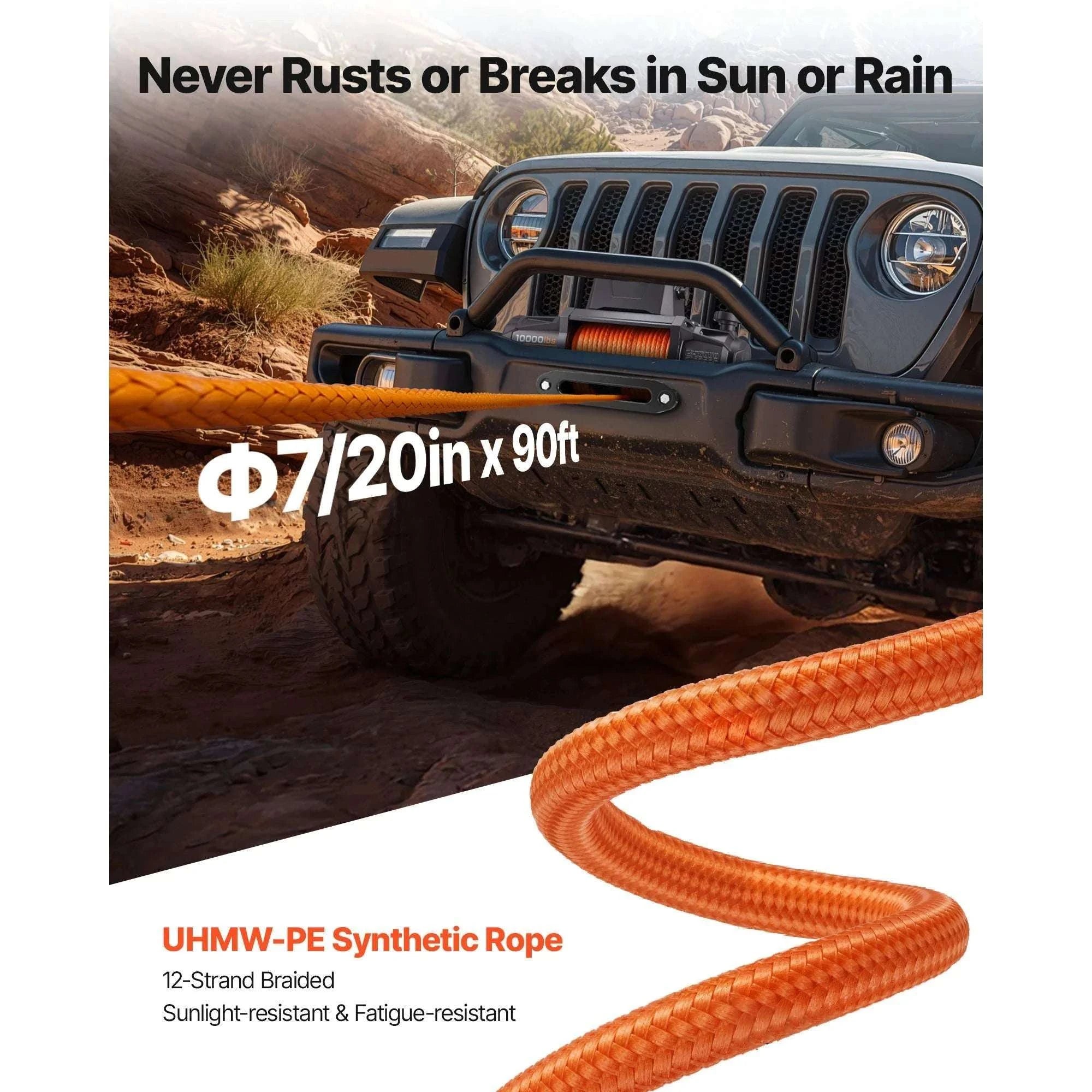12V Electric Winch 10000–13500 lbs with 90 ft Rope for Truck & SUV-10000 lbs / United States
