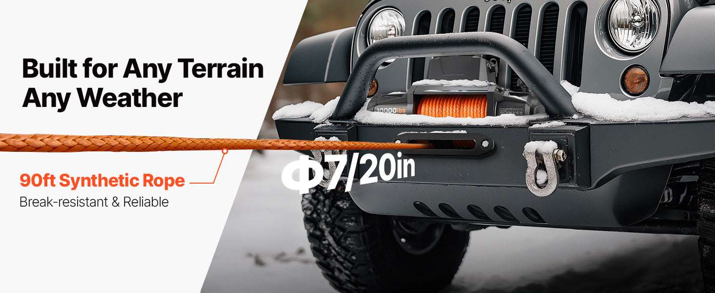 12V Electric Winch 10000–13500 lbs with 90 ft Rope for Truck & SUV-10000 lbs / United States