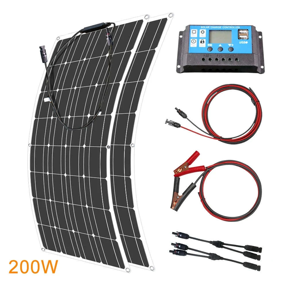 12V Flexible Solar Panel 600W 100W 200W 300W 400W 500W Bendable Waterproof Monocrystalline Best Solar Panel China for RV Boat-400w Solar Panel / spain