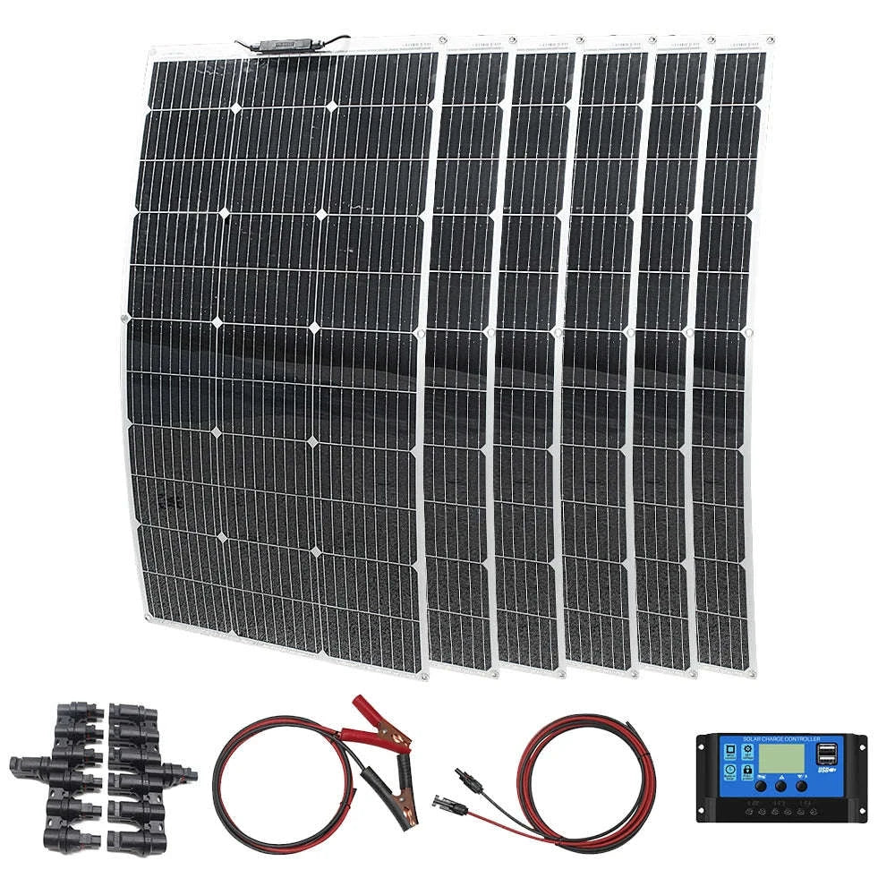 12V Flexible Solar Panel 600W 100W 200W 300W 400W 500W Bendable Waterproof Monocrystalline Best Solar Panel China for RV Boat-400w Solar Panel / spain