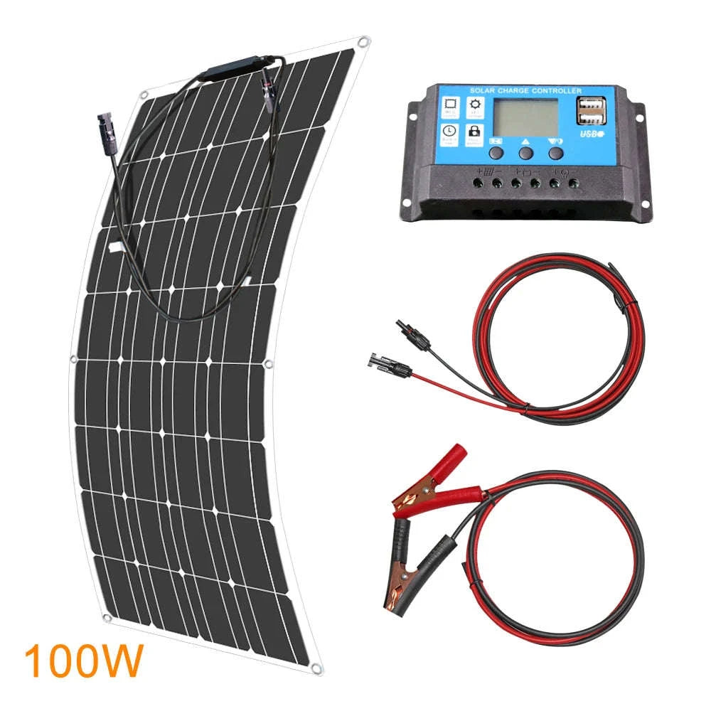 12V Flexible Solar Panel 600W 100W 200W 300W 400W 500W Bendable Waterproof Monocrystalline Best Solar Panel China for RV Boat-400w Solar Panel / spain