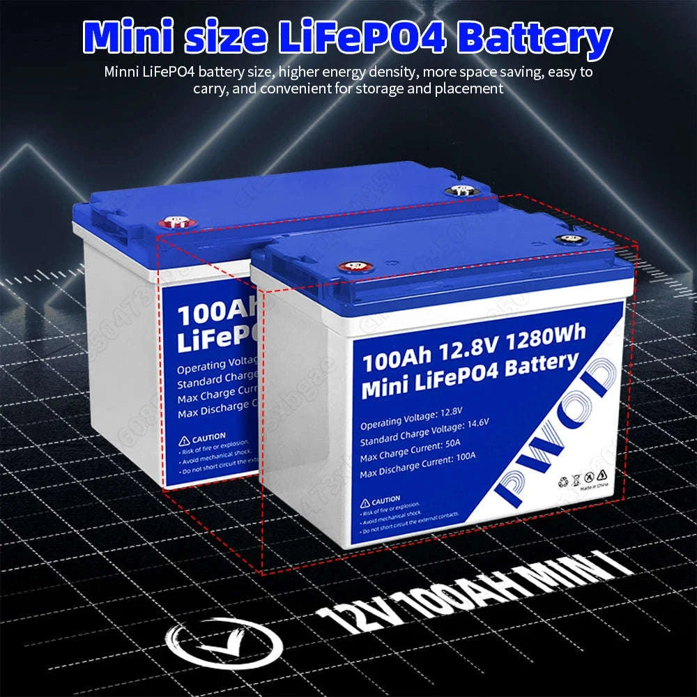 12V LiFePO4 Battery 100Ah 320Ah 360Ah for Solar RV Marine Home Storage-12v 360ah-1pcs / Poland
