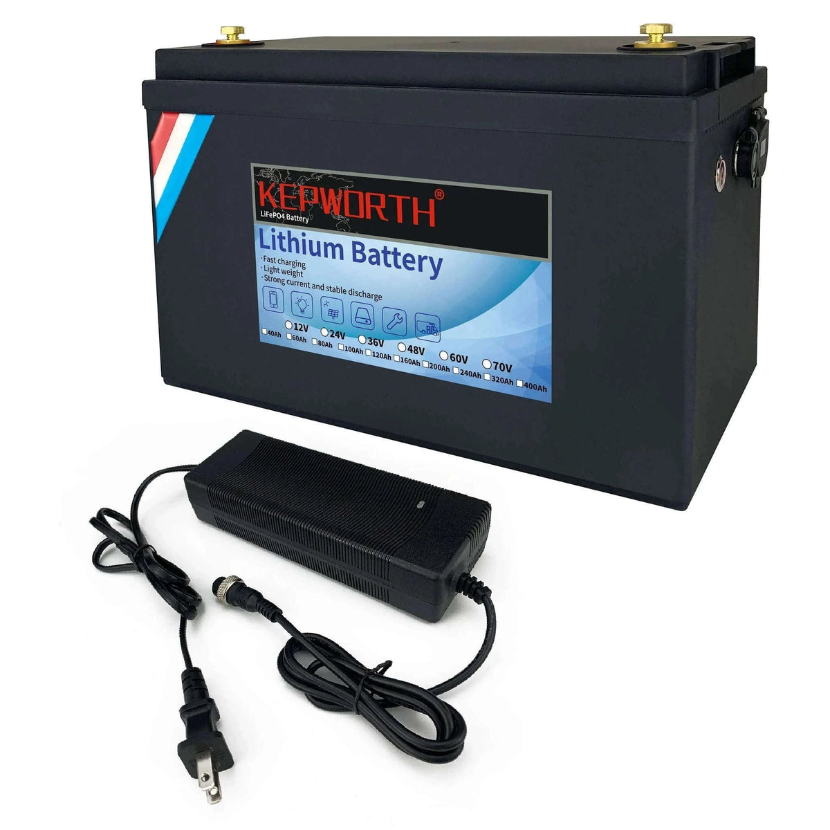 12V LiFePO4 Battery Pack with Built-In BMS-12V 100Ah Bluetooth / United States