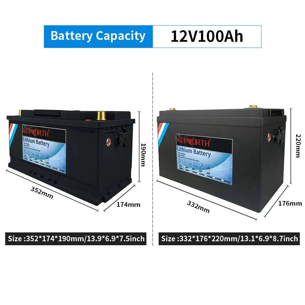 12V LiFePO4 Battery Pack with Built-In BMS-12V 100Ah Bluetooth / United States
