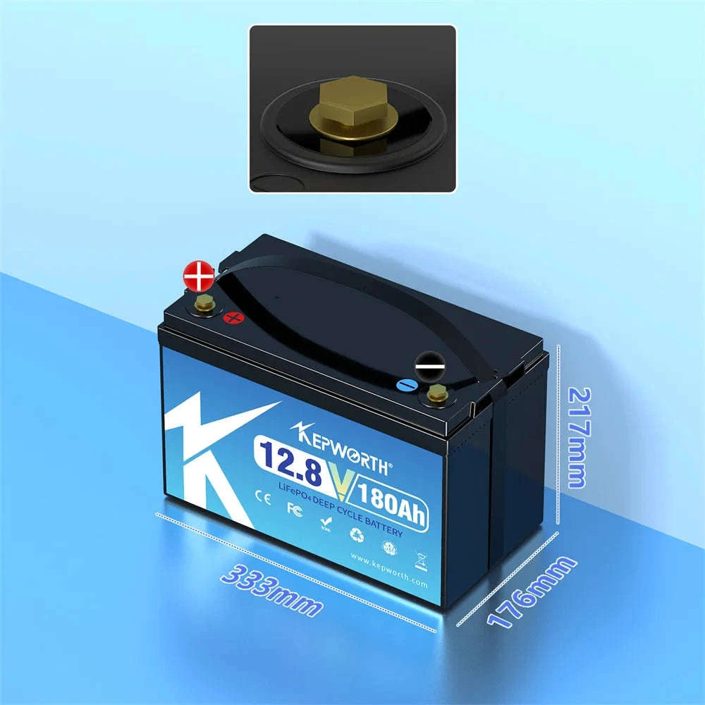 12V LiFePO4 Deep Cycle Battery 180Ah 300Ah with BMS-180AH / United States