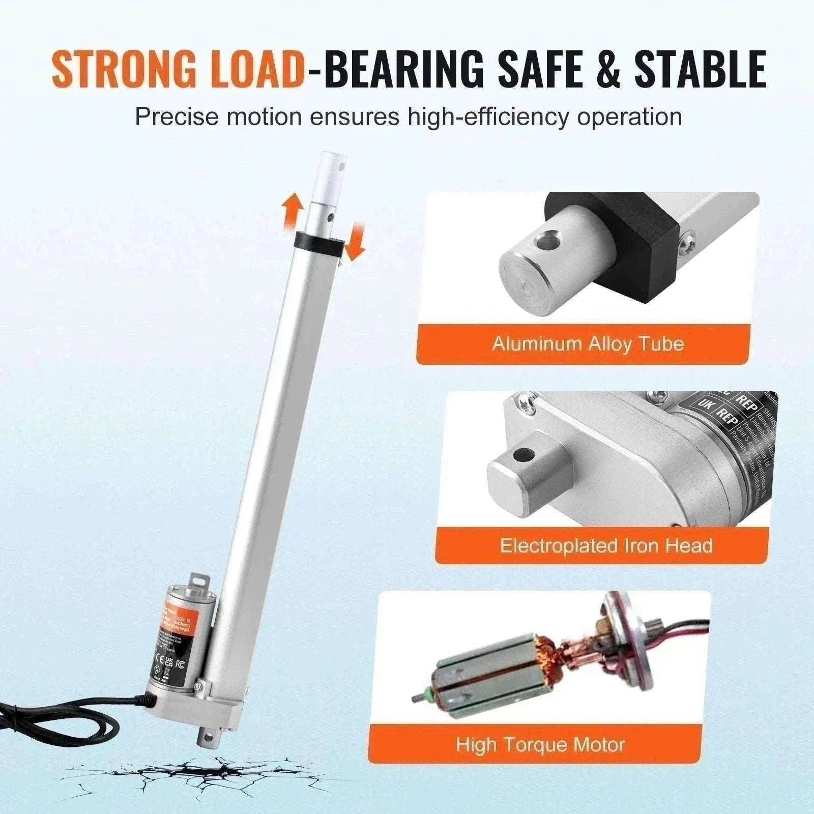 12V Linear Actuator 1000N Electric Motor with Multiple Stroke Options-500MM / Other / GERMANY