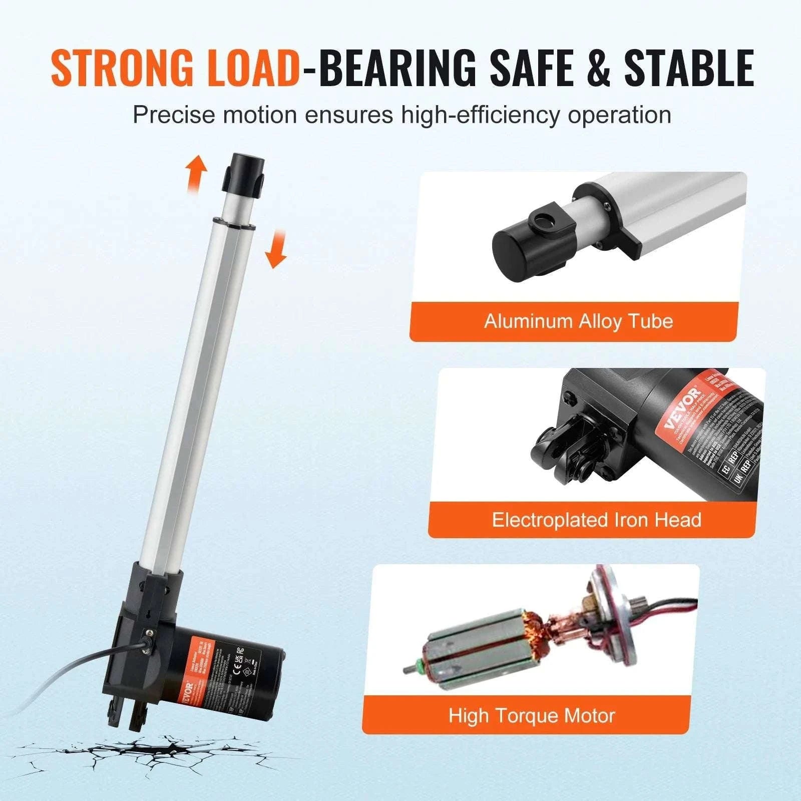 12V Linear Actuator 12 Inch 6000N Heavy Duty Electric Motion Rod-United States