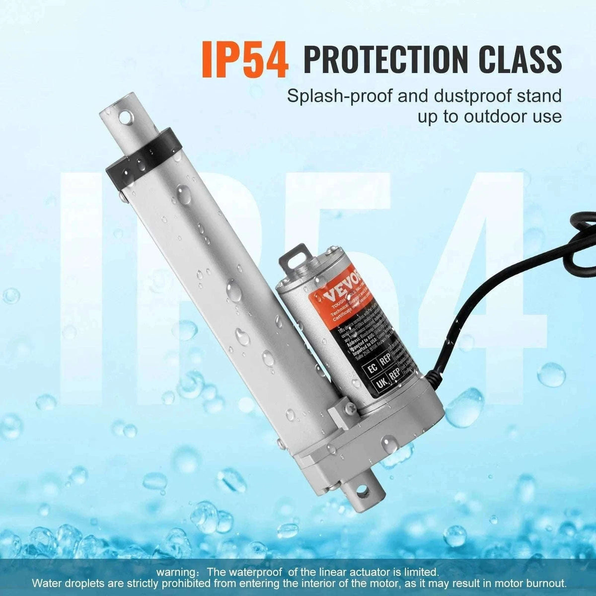 12V Linear Actuator 1500N Electric Motor for Automation Projects-400 mm / 0 / CZECH REPUBLIC