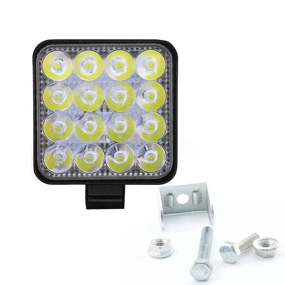12V Mini LED Work Light Bar 16 LED 6500K IP65-1 PCS