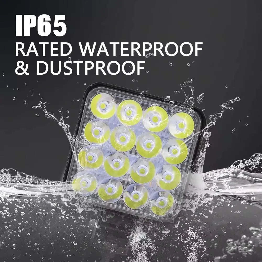 12V Mini LED Work Light Bar 16 LED 6500K IP65-1 PCS