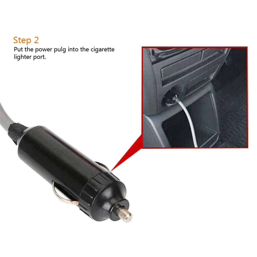 12V Portable Car Shower Kit with Cigarette Lighter Plug-Orange