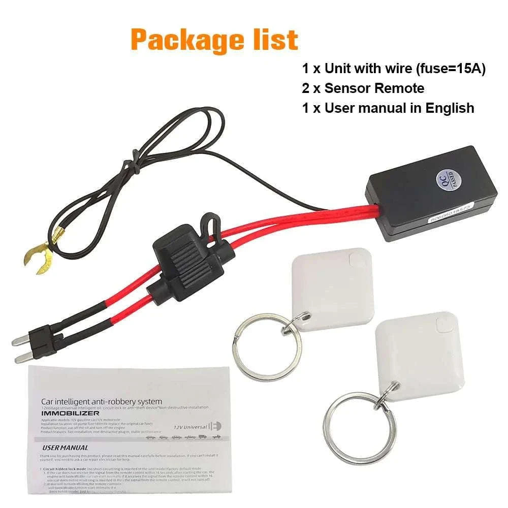 12V RFID Car Immobilizer Engine Lock Anti-Theft System-Default Title
