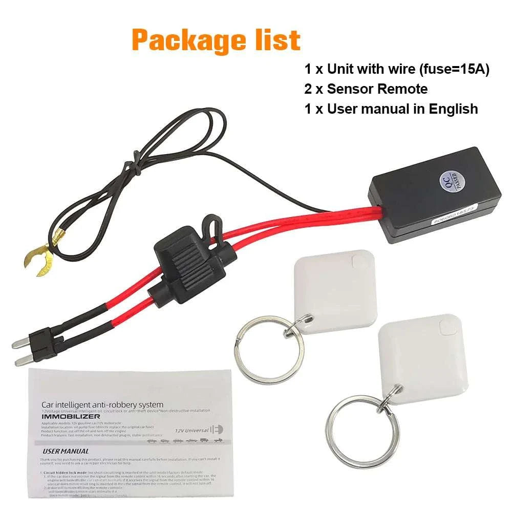 12V RFID Car Immobilizer Engine Lock Anti-Theft System-Default Title