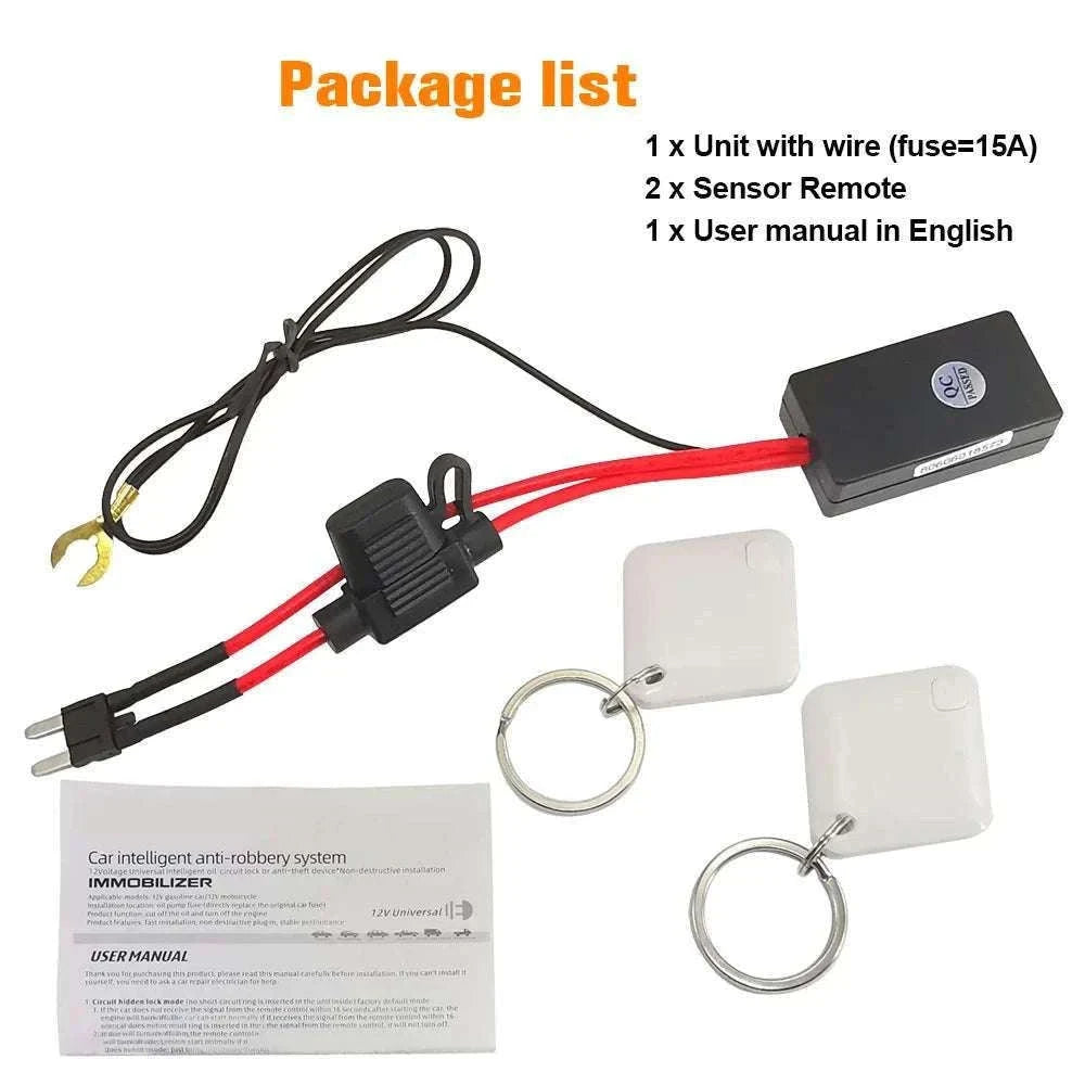 12V RFID Car Immobilizer Engine Lock Anti-Theft System-Default Title
