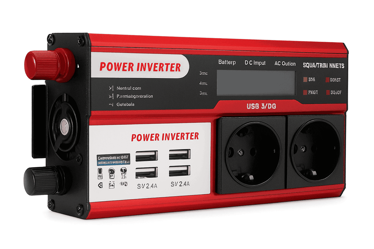 12V to 220V/230V Power Inverter with 4 USB Ports-3000W / Germany