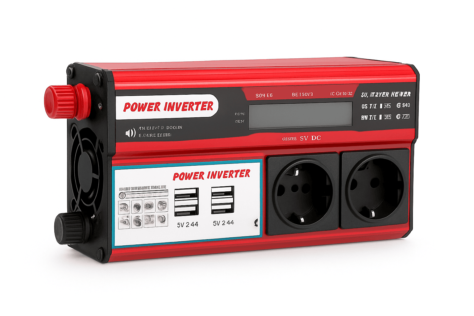 12V to 220V/230V Power Inverter with 4 USB Ports and LED Display-4000W / Poland
