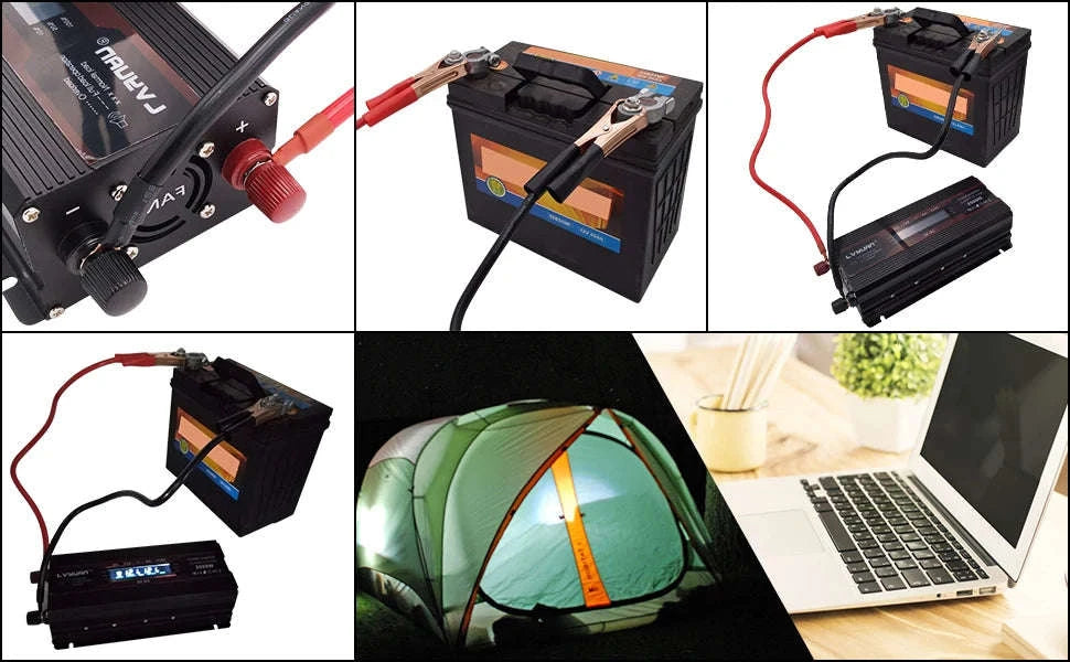 12V to 220V Car Power Inverter-12V-500W-red / spain