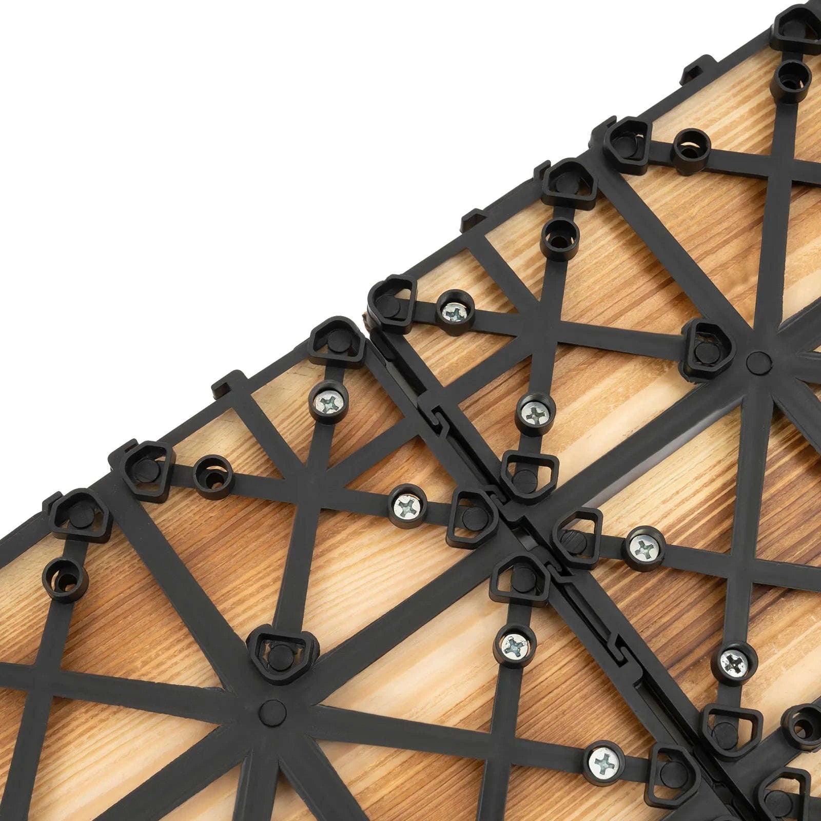 12x12 Patio Deck Tiles – Wood Plastic Composite Interlocking Tiles-Brown / GERMANY