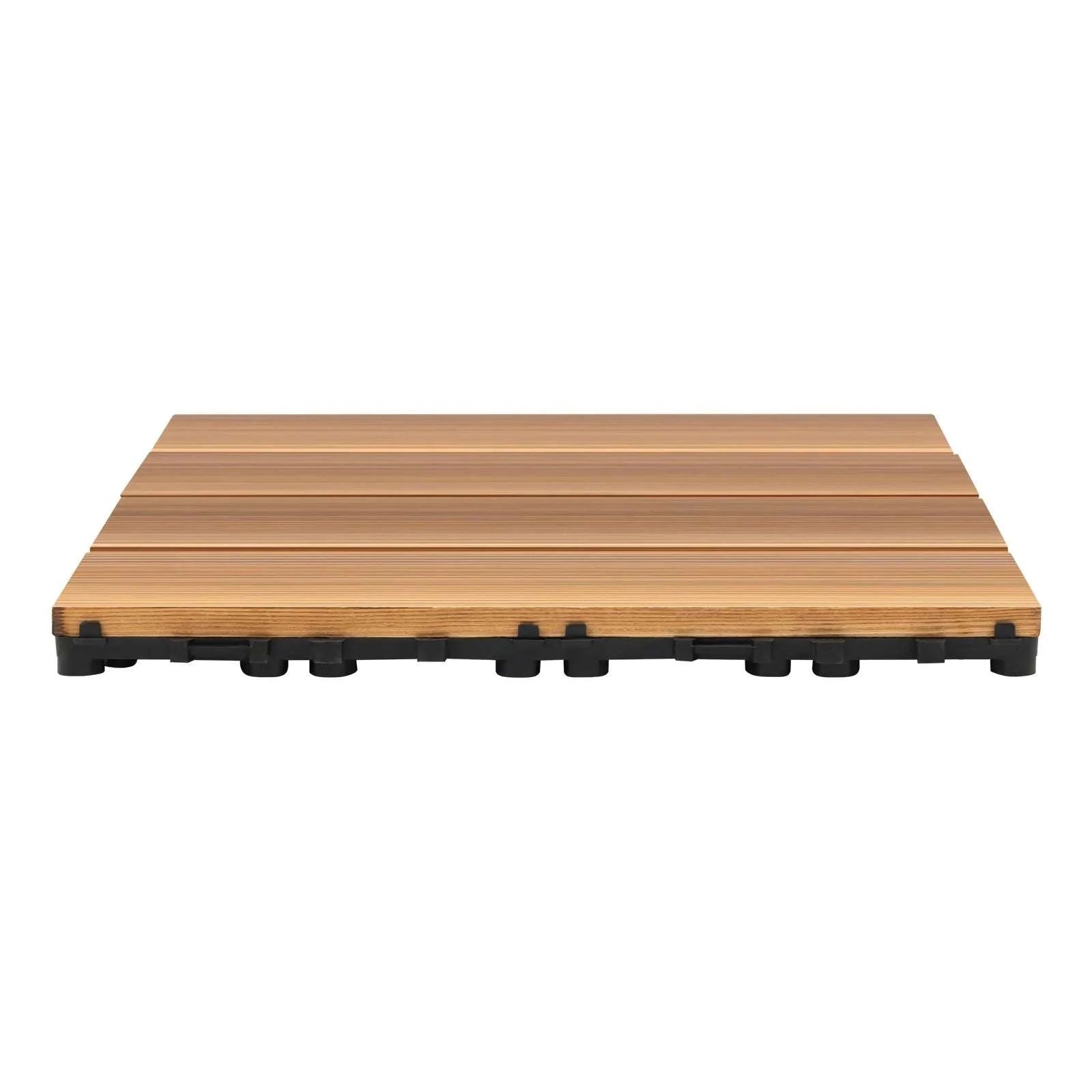 12x12 Patio Deck Tiles – Wood Plastic Composite Interlocking Tiles-Brown / United States