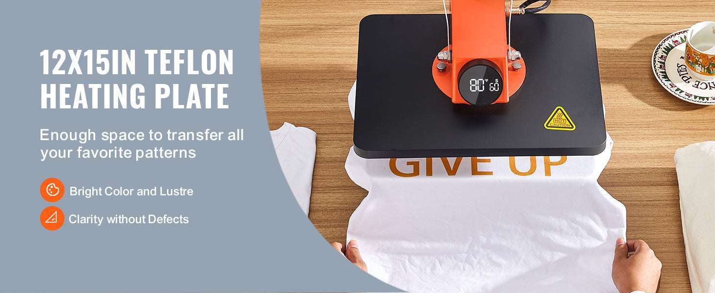 12x15 Heat Press Machine 5-in-1 Swing Away Sublimation Kit-5 in 1 / United States