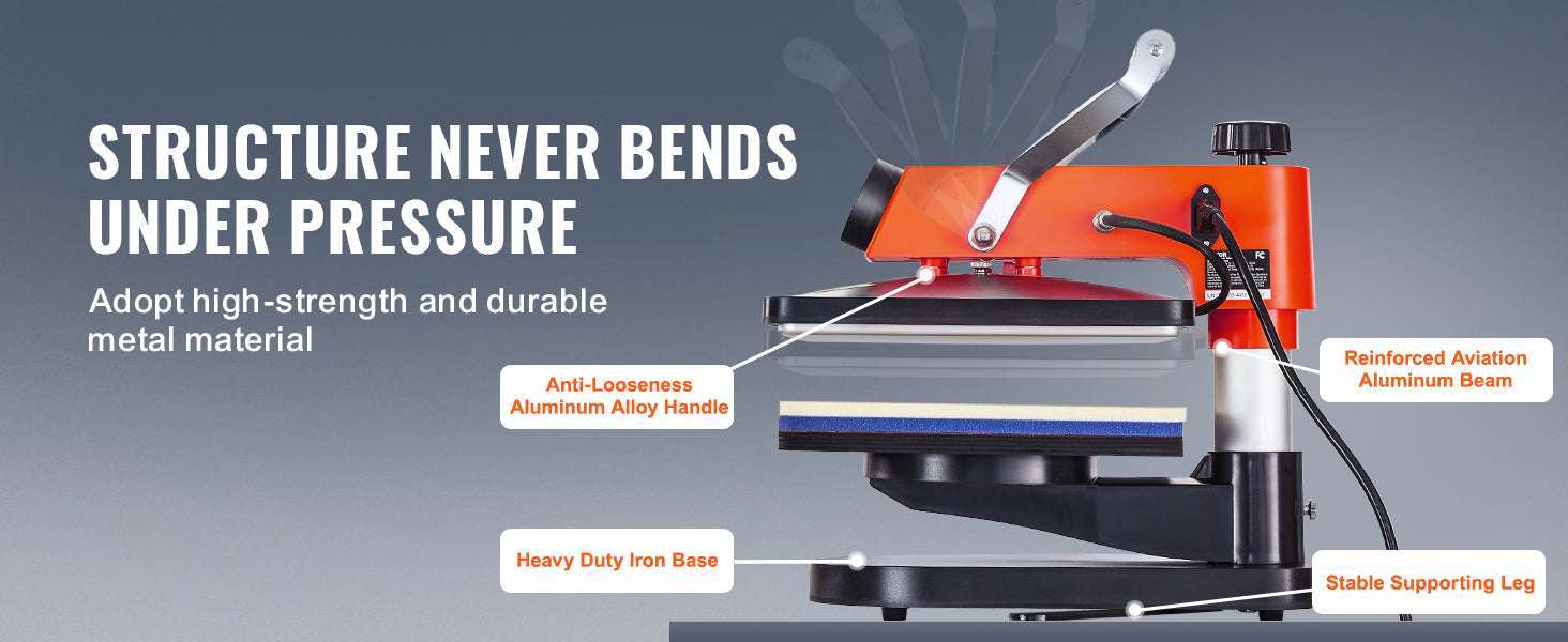 12x15 Heat Press Machine 5-in-1 Swing Away Sublimation Kit-5 in 1 / United States