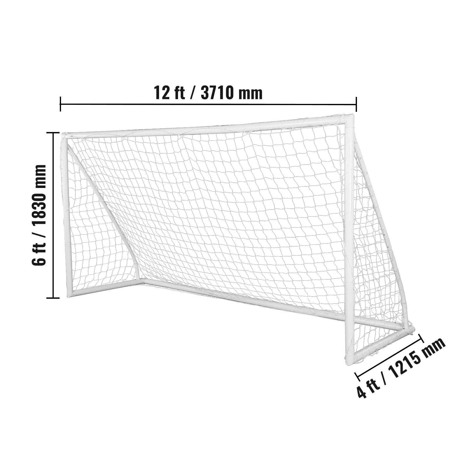 12x6FT Portable Soccer Goal with Carry Bag-PVC 12x6FT / United States