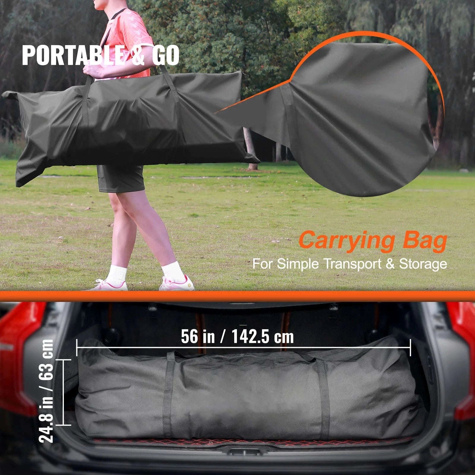 12x6FT Portable Soccer Goal with Carry Bag-PVC 12x6FT / United States