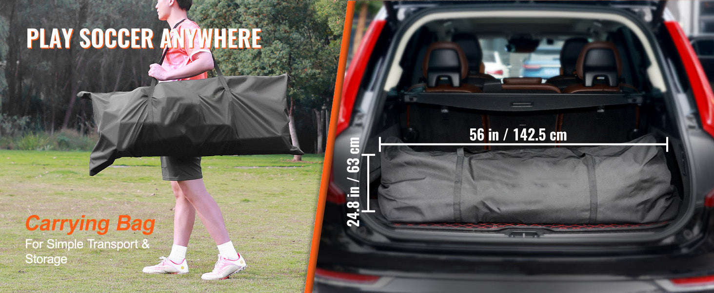 12x6FT Portable Soccer Goal with Carry Bag-PVC 12x6FT / United States