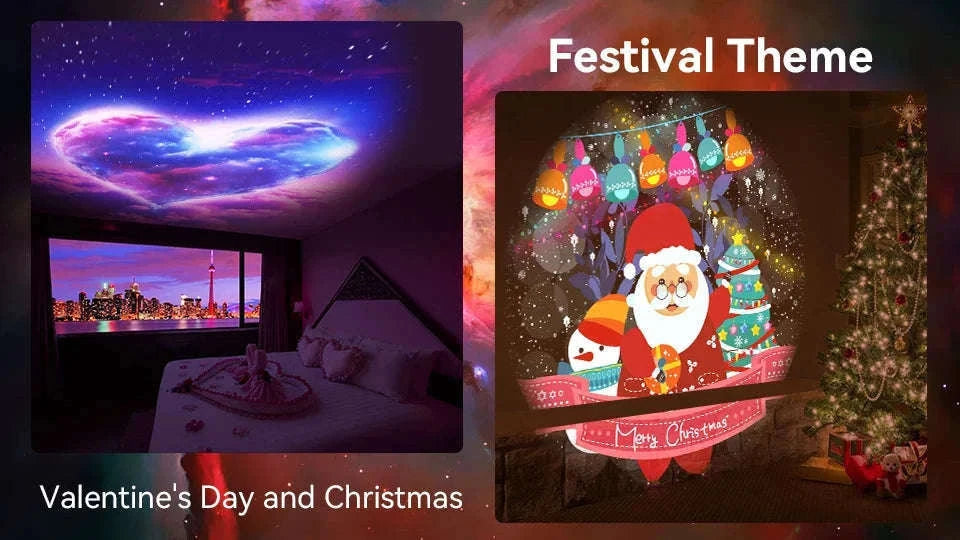 13-in-1 Galaxy Projector Night Light with Rotating Star Display-black / spain