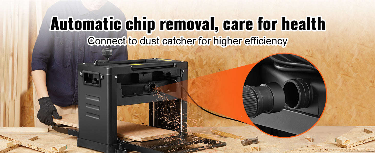 13-Inch Benchtop Thickness Planer, 2-Blade, 15-Amp 1800W Motor-Single Speed / france
