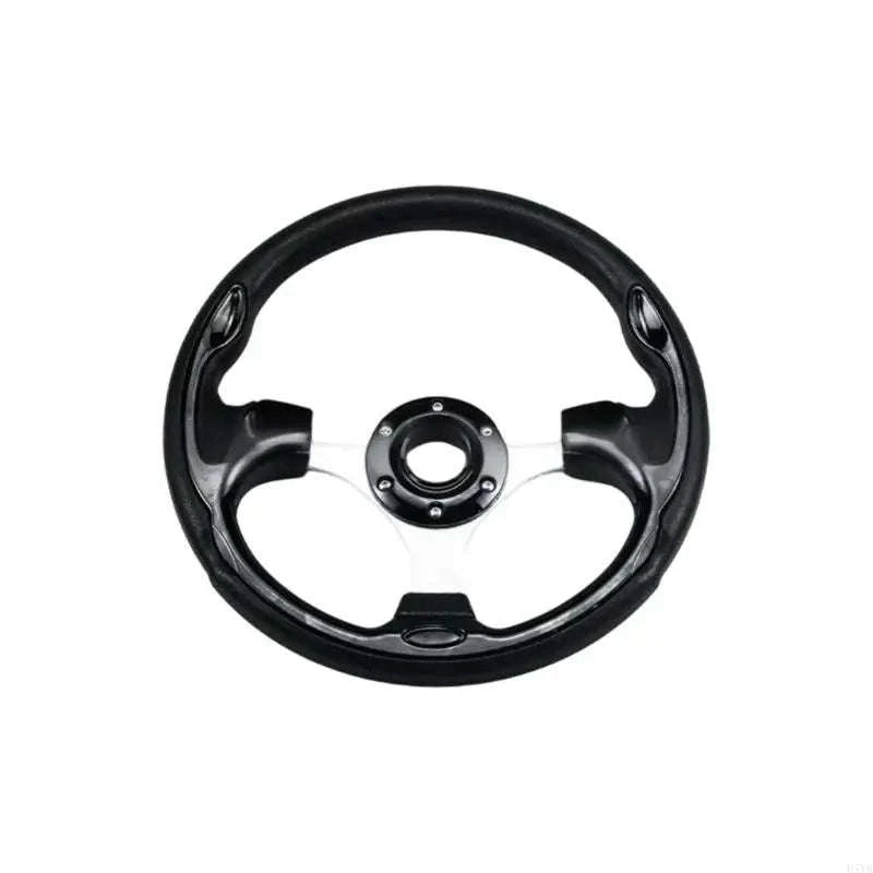 13-Inch PU Steering Wheel with Carbon Fiber Texture Grip-Carbon fiber pattern / China Mainland